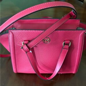Michael Kors freya deep pink SM satchel
